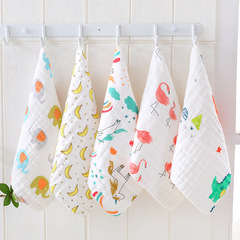 Children's gauze towels, 6-layer, 40 pieces, pure cotton high-density baby face towels, soft, newborn gauze baby towels