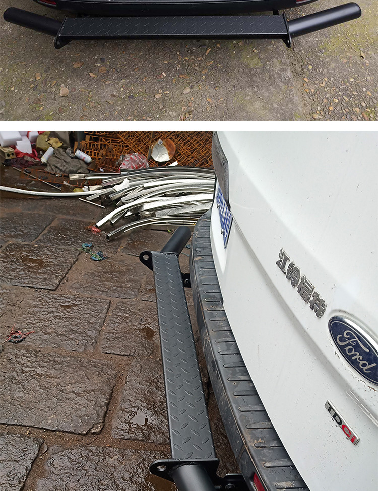 Ford's New Transit V362 Special Front and Rear Bumper Stainless Steel Rear Door Pedal Plus Frosted Black Model