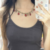 Retro accessory, ruby pendant, ethnic necklace, European style, wholesale, ethnic style