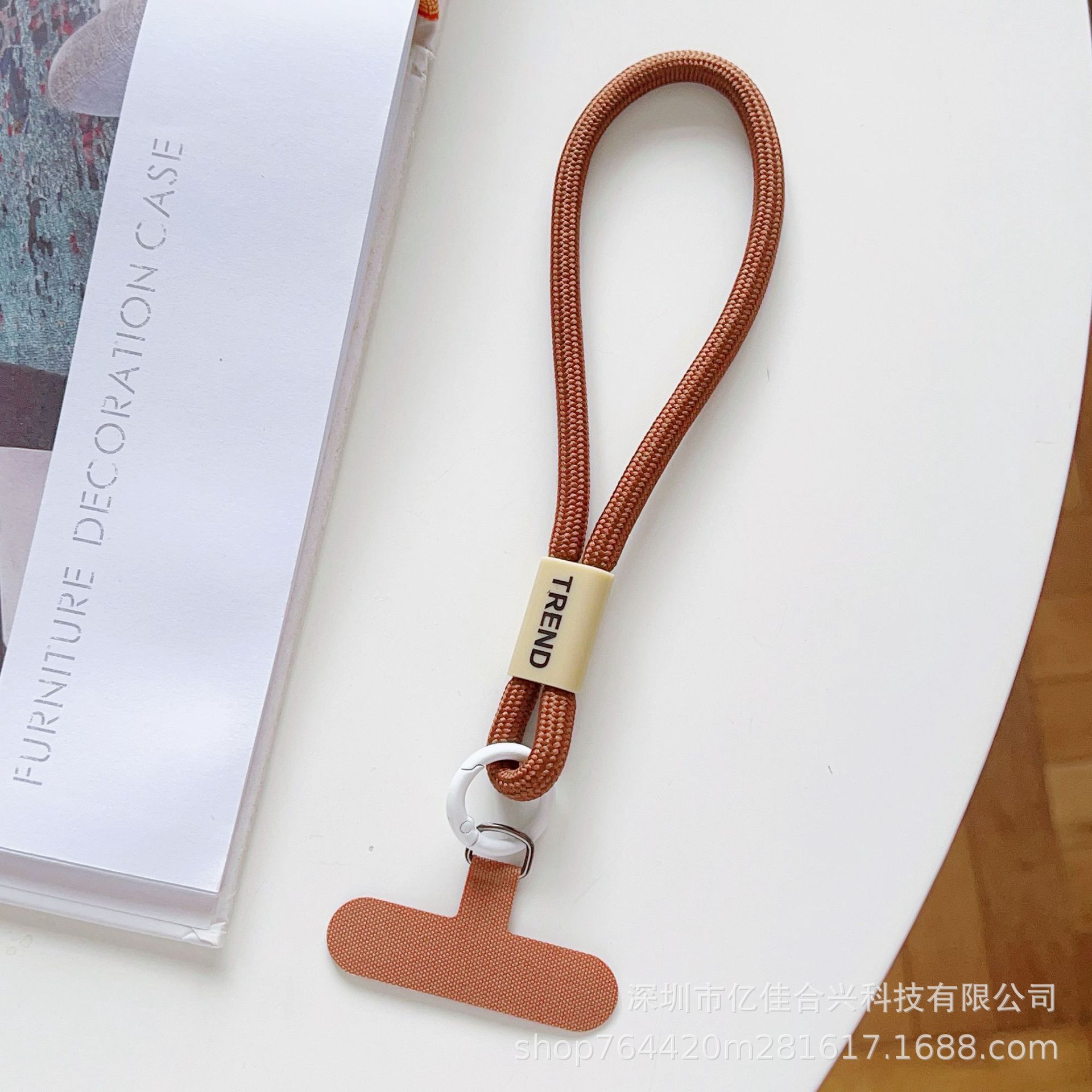 Corto ajustable hebilla de mano anti-pérdida junta de cuerdas de muñeca de poliéster simple de viaje al aire libre