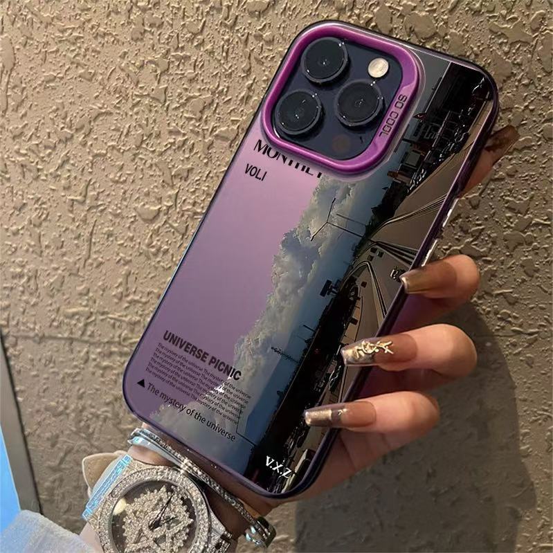 Nuevo paisaje para iphone16 funda para teléfono móvil Apple 15promax/14 anti-caída 13pro12 Europa y América 11xr