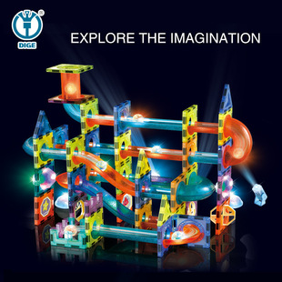 Color Window Magnetic Sheet Assembly Magnetic Rod Magnetic Building Blocks DIY Colorful Educational Toys Ball Track Set Wholesale