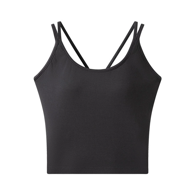 Футболка, топ с чашечками, базовая лямка для лета, красивая спина, slim fit