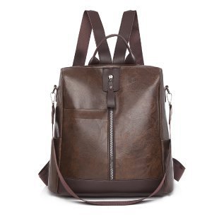 Mochila de mujer transfronteriza moda nuevo bolso de cuero PU europeo y americano retro ocio mochila de viaje al aire libre bolso antirrobo