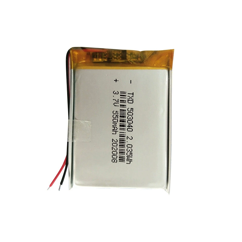 Полимерная литиевая батарея 3.7В 503040-500mAh для атомайзера, музыкального фонаря, ручного косметического прибора, с литиевым кабелем