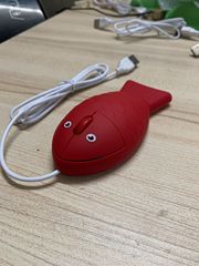 有線のかわいいマウス、プレゼントのマウス、有線の小さい魚のマウス、小さい赤い魚のマウスのアイデアのおもちゃのマウス