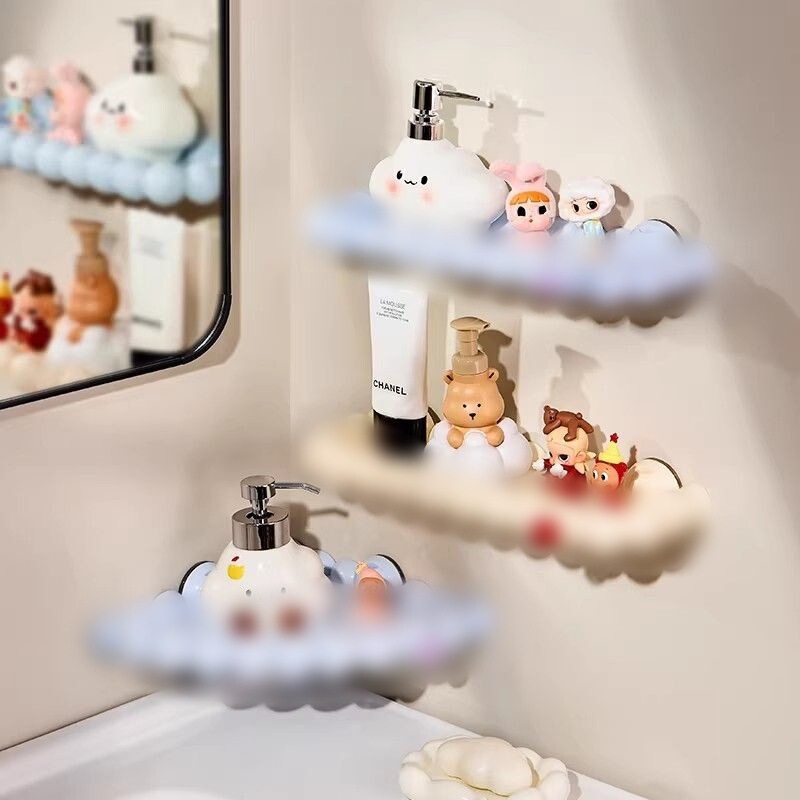 Wholesale 26 Suction Cup Bathroom Storage Racks Bathroom Sink Washroom Wall-Mounted Toilet Corner Storage Shelves