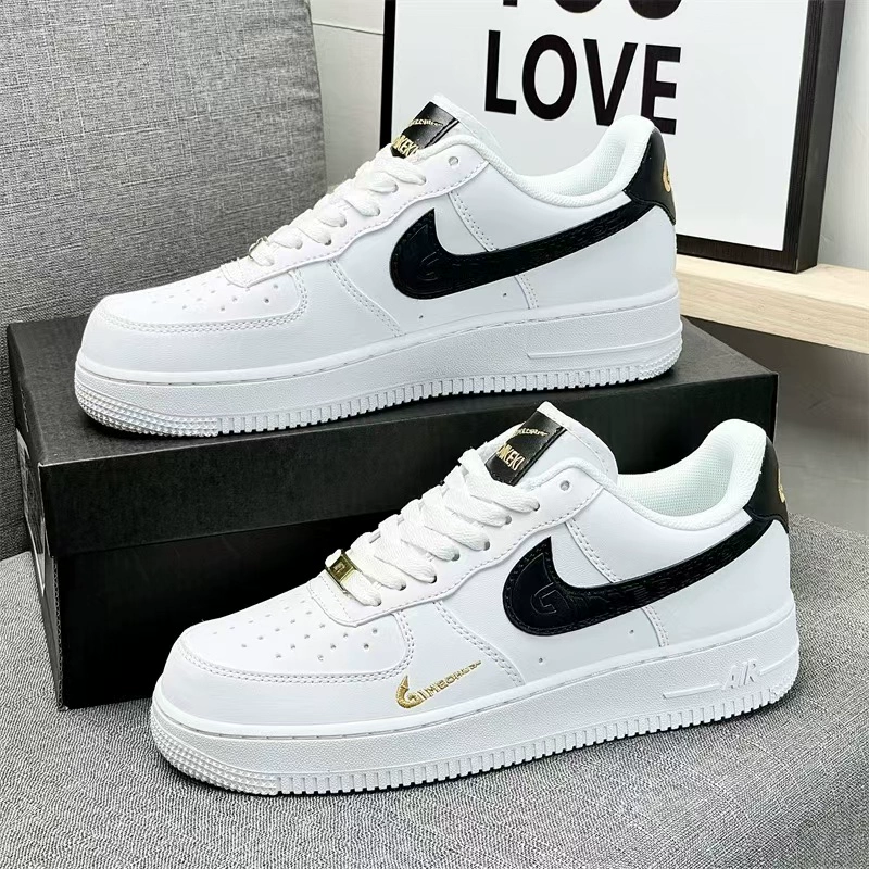 Кроссовки Air Force 1, низкая обувь, белые универсальные кеды