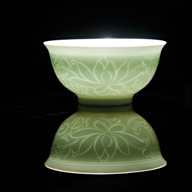 Jingdezhen Song's Celadon High-Temperature Celadon Tableware Set High-End Ceramic Bowls and Dishes Set for Home Housewarming