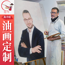 风景人像别墅挂画装饰画客厅肖像油画挂画抽象软装手绘照片手工壁