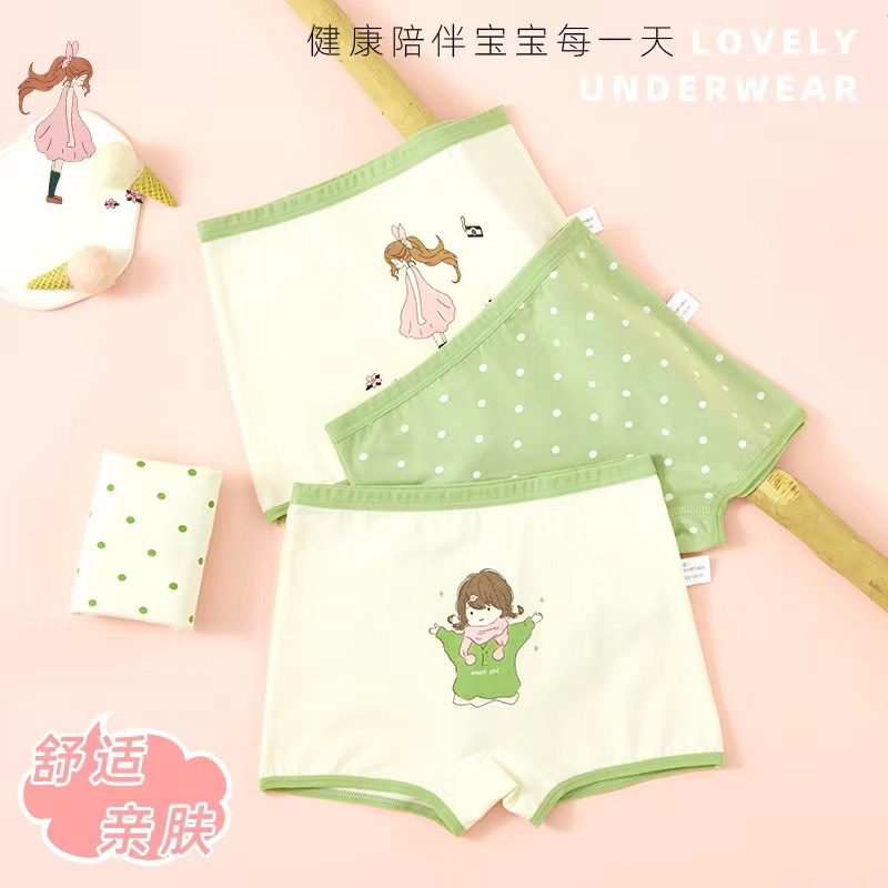 Wholesale 2023 New Girls' Underwear Combed Cotton Boxer Briefs for Young Girls, Older Children, and Toddlers, Class a Children's Shorts