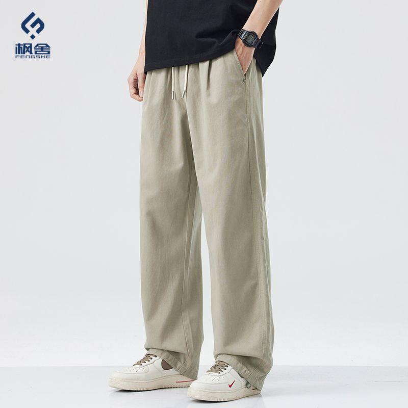 Popular Men's Clothing / Spring and Summer American Style Trendy Loose Straight Workwear Casual Pants Men's Wide-Leg Pure Cotton Japanese Retro Popular Men's Clothing / Spring and Summer American Style Trendy Loose Straight Workwear Casual Pants Men's Wide-Leg Pure Cotton Japanese Retro