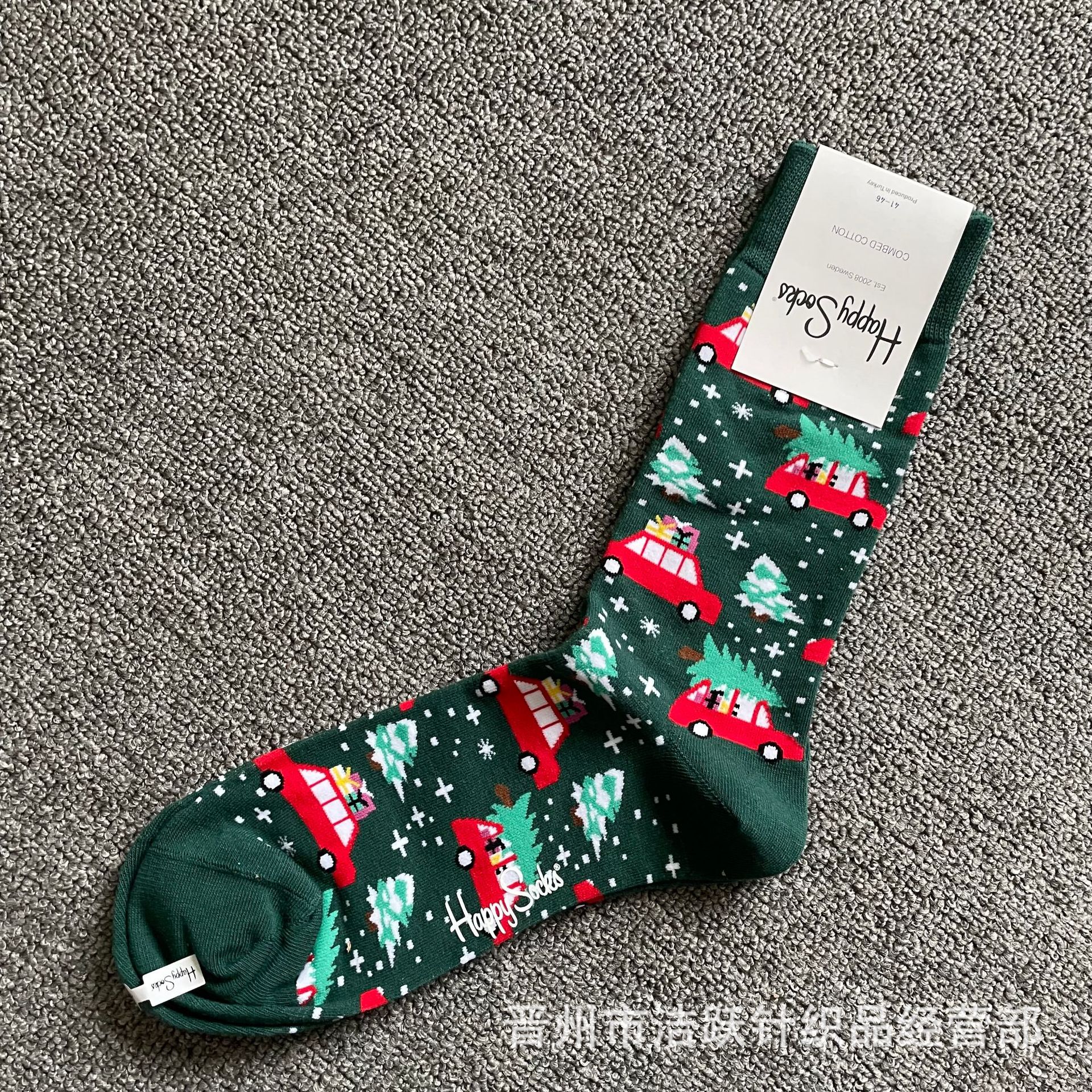 Happy socks新品高品质ハイレザー男性ソックススウェーデンコットンソックスファッションソックスカップルinsロング美脚ソックス