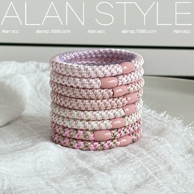 Saç üçün rezinlər | Anti-Collapse Hair Band, High Elasticity - light-pink-6cm