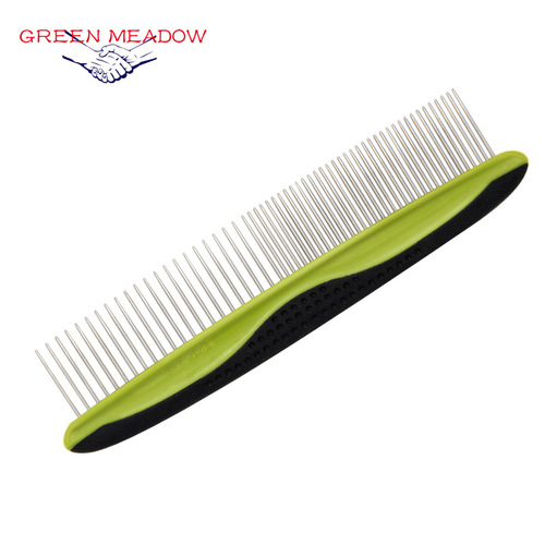 Pet cleaning supplies pet comb dog comb plastic handle knotted comb steel needle straight comb flea catching comb