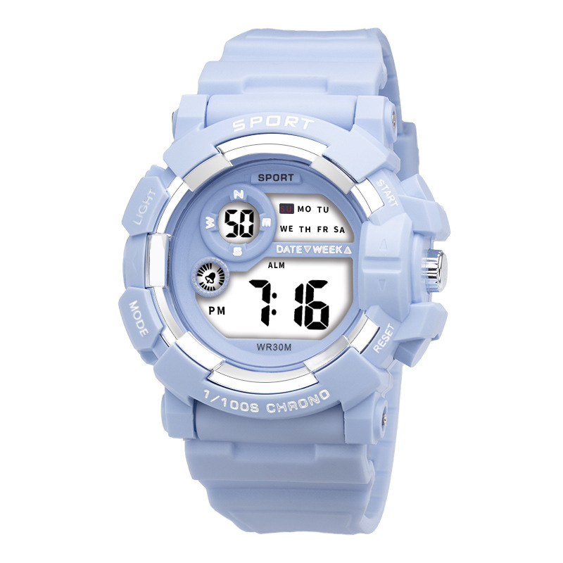 Tendencia de estudiantes de secundaria masculina y secundaria nocturna relojes electrónicos de alarma deportiva al aire libre simple en stock