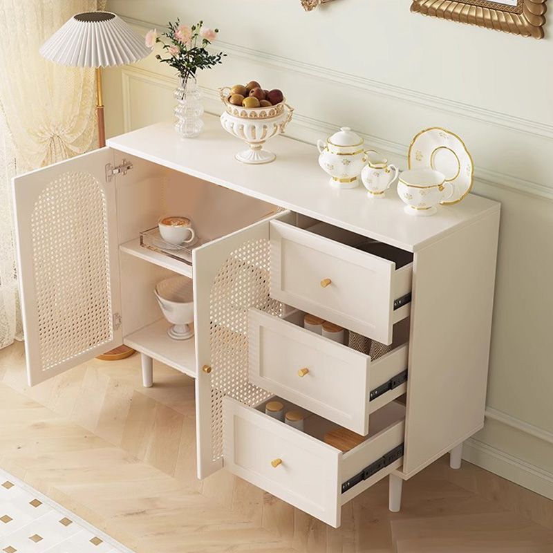 French Sideboard Modern Simple Rattan Storage Cabinet Home Restaurant Tea Cabinet Kitchen Storage Cabinet Side Cabinet