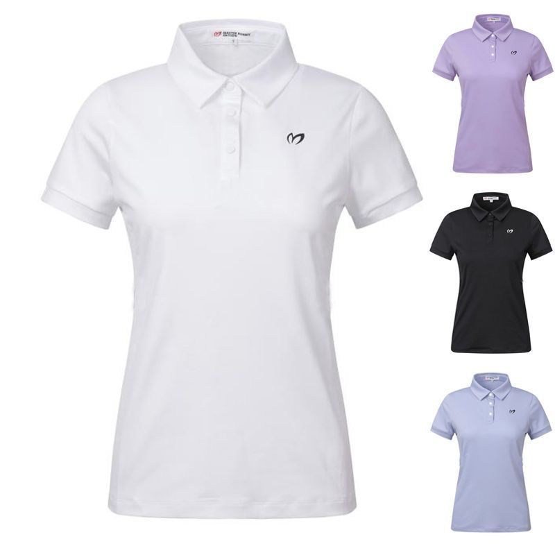 25 Golf Clothing Women's Short-sleeved Sweat-wicking Breathable T-shirt Slim-fit Slimming Top Fashion POLO Shirt with Collar