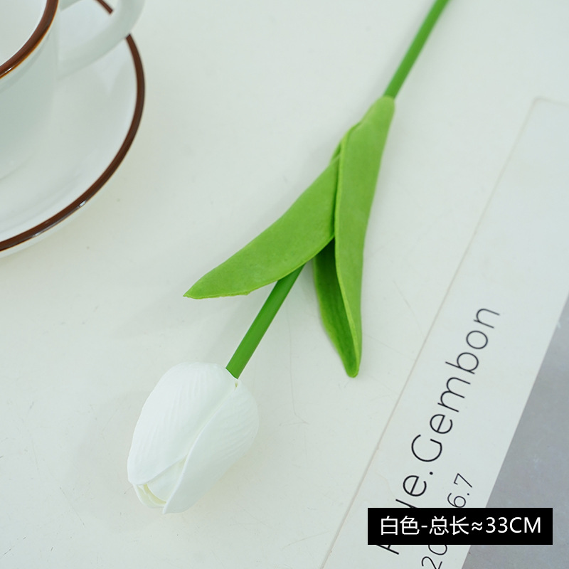 Mini PU Tulip Simulation Flower Artificial Flower Wedding Party Cake Decoration Flower Cross border Artificial Flower Bundle Wholesale Mini PU Tulip Simulation Flower Artificial Flower Wedding Party Cake Decoration Flower Cross border Artificial Flower Bundle Wholesale