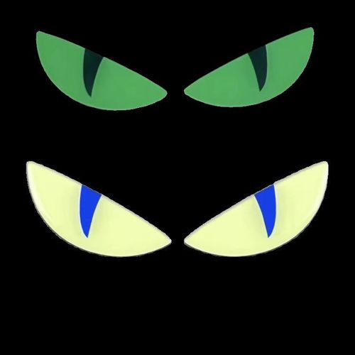 Motorcycle Electric Scooter Step-through Bike Conversion Night Light Demon Eye Sticker 3D Decor Front Headlight Decal