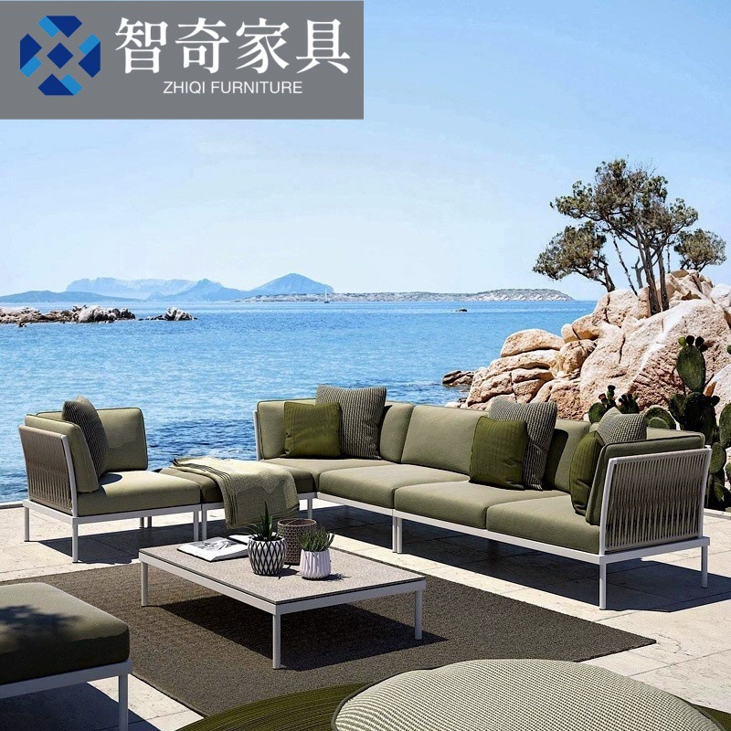 Уличный веревочный диван, отель, вилла, двор, курорт, фермерский дом, водонепроницаемая защита от солнца, высококачественная мебель для отдыха, комбинация