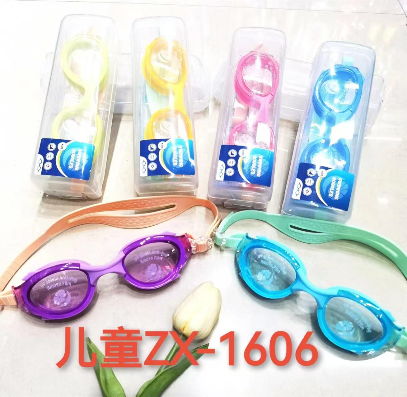 Gafas de Natación Antivaho e Impermeables de Policarbonato Antivaho e Impermeable para Natación