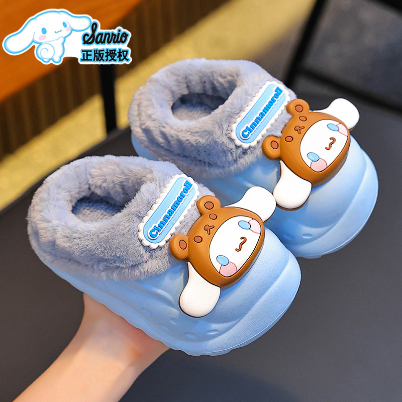 Sanliou zapatillas de algodón para niños invierno niñas cálidas EVA impermeable pie sensación de excrementos Kullomi zapatillas de algodón para niños