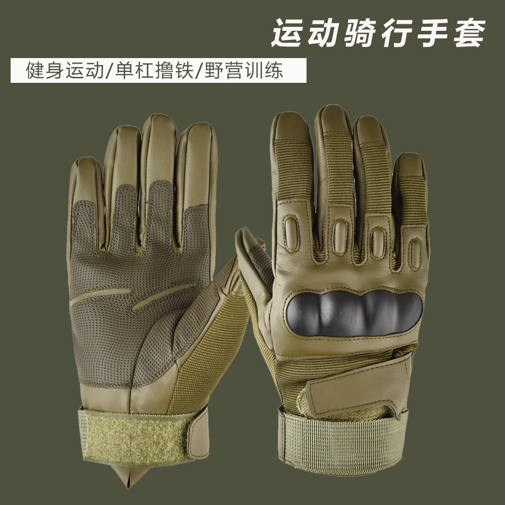 Al Aire Libre táctico largo dedo guantes hombres deportes equitación fitness motocicleta lucha antideslizante resistente al desgaste dedo completo Montañismo