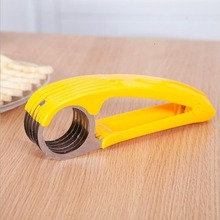 不锈钢刀片香蕉切器 厨房小工具  香蕉切片器黄瓜火腿均可用 批发