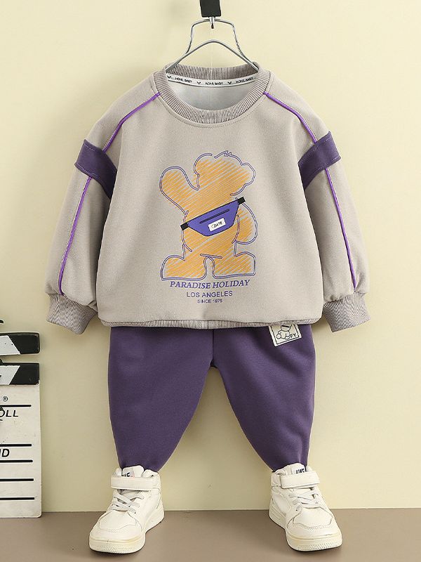Conjunto de Sudadera para Niños 4236, Ropa Deportiva Infantil Nueva 2026, Estilo Moderno para Primavera y Otoño