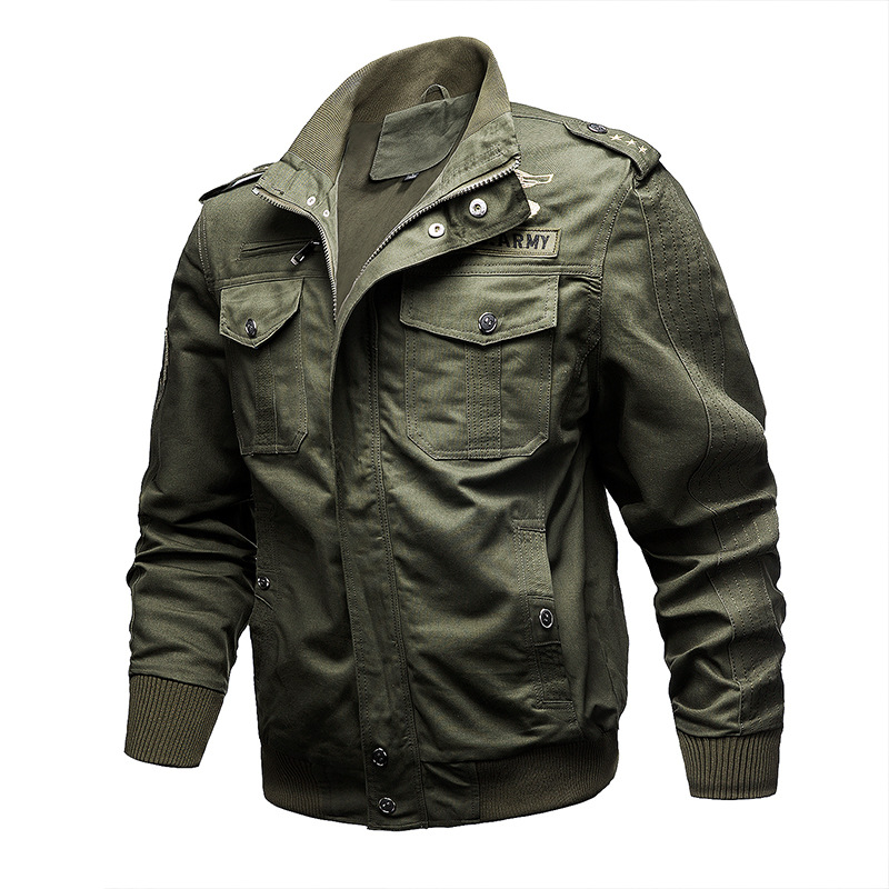 Amazon Aliexpress 2022 primavera y otoño ropa de hombre europea y americana de algodón de tamaño grande chaqueta de hombre chaqueta de trabajo casual chaqueta de hombre