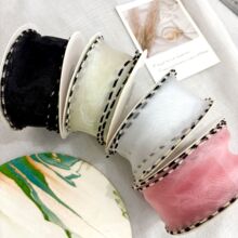 新款花束包装鱼尾纱丝带鲜花花艺纱带diy材料蝴蝶结彩带蛋糕围边