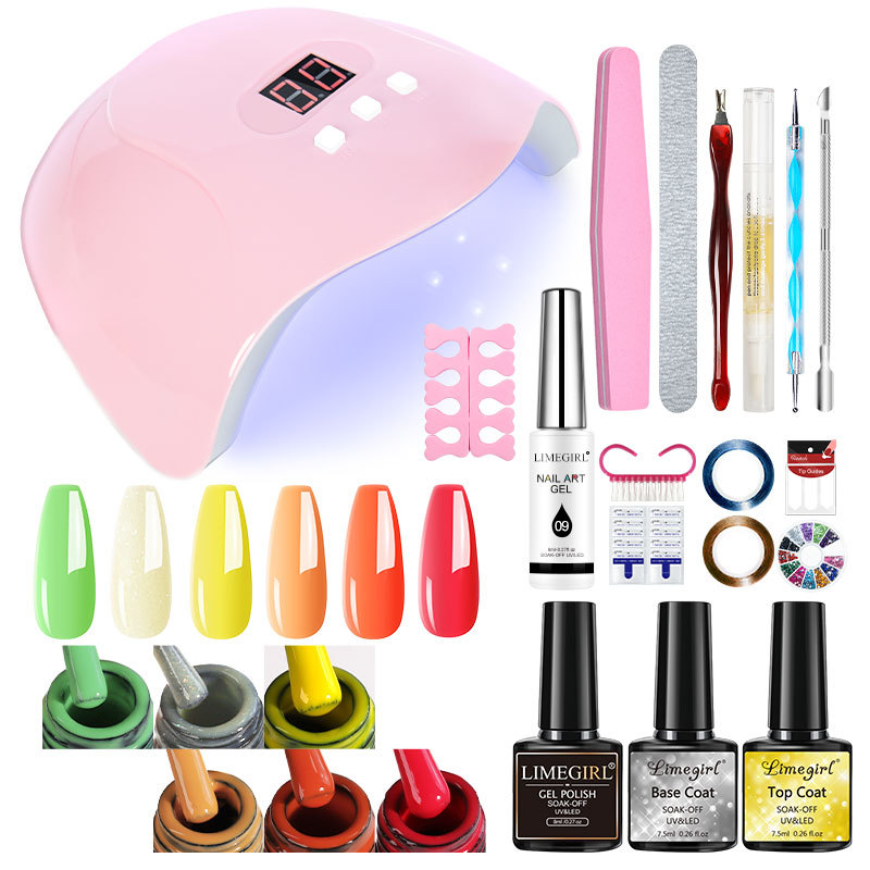 Meikedue Venta caliente traje de manicura herramientas de manicura pegamento de dibujo conjunto completo X3 máquina de fototerapia manicura profesional