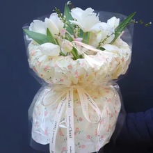 花语浪漫玫瑰雪梨纸鲜花花束内衬纸加厚印花礼物礼品包装材料