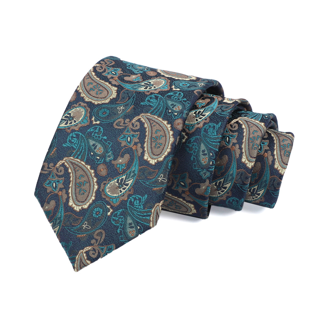Corbata de hombre jacquard bordado 8CM poliéster seda corbata tejida hombre sentido superior l corbata logo diseño y producción
