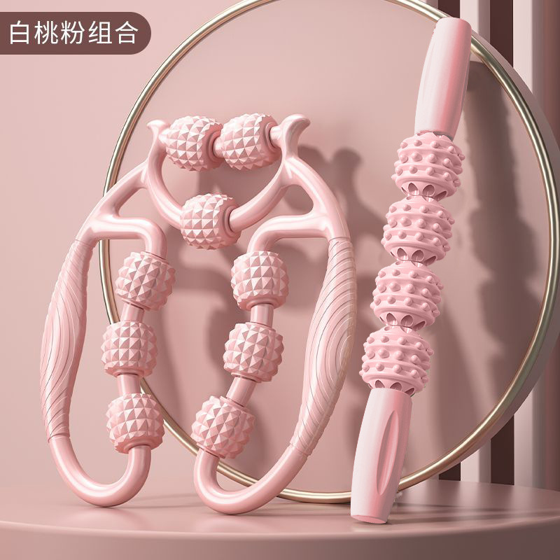 クロスボーダー美脚神器リングクリップ足下腿マッサージローラー狼牙棒泡軸筋肉ストレッチリラックスマッサージ|undefined