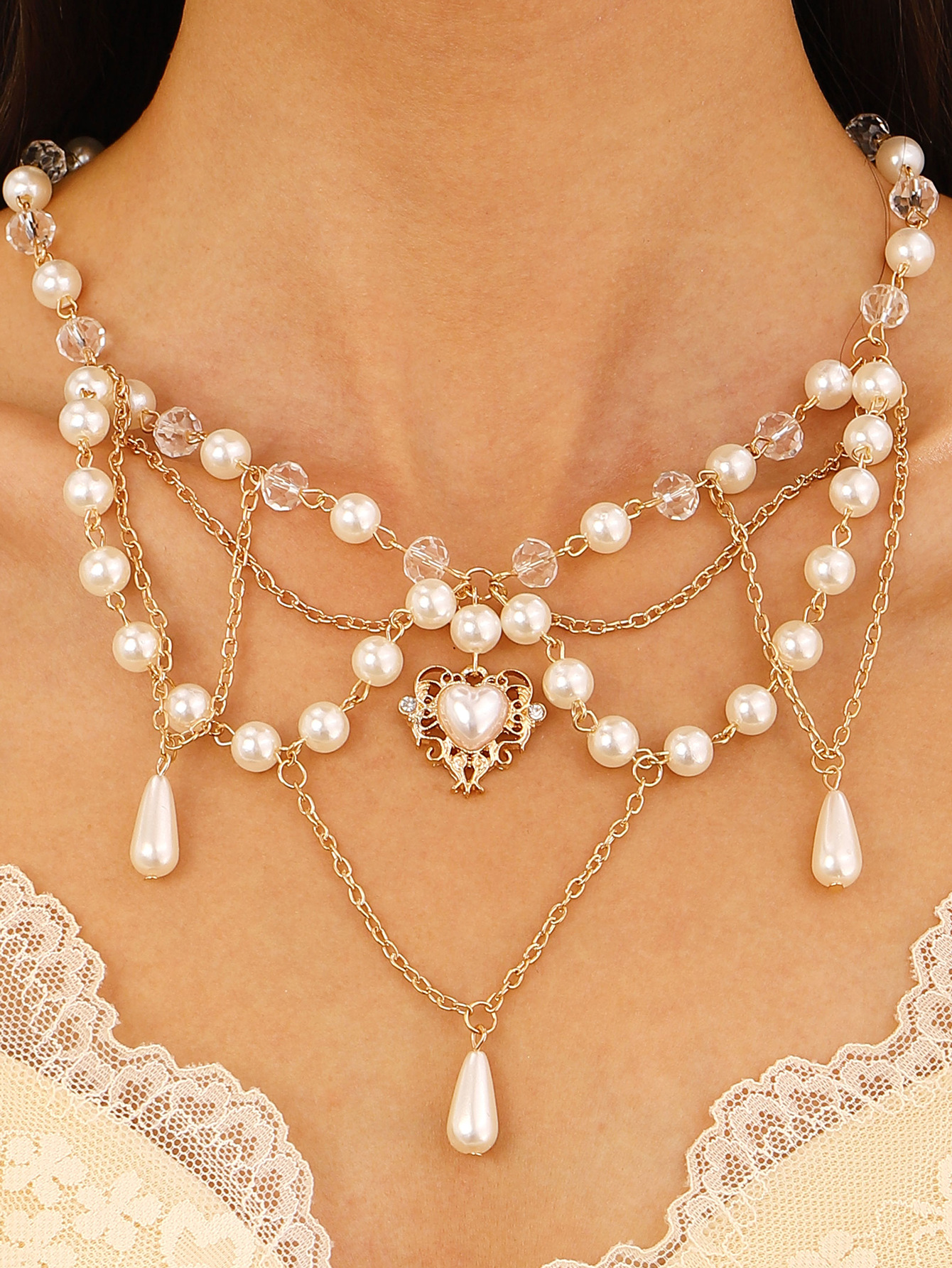 Luxe parelketting voor dames met magnetische sluiting_voghion.com