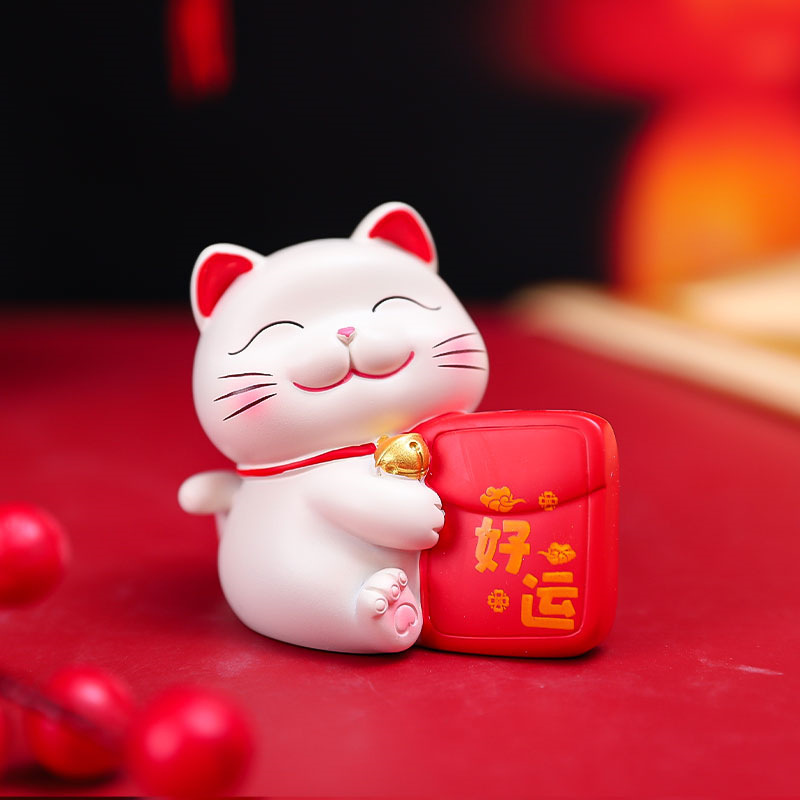 客厅玄关装饰品财源广进招財猫卡通桌面摆件节日礼物送朋友批发|undefined