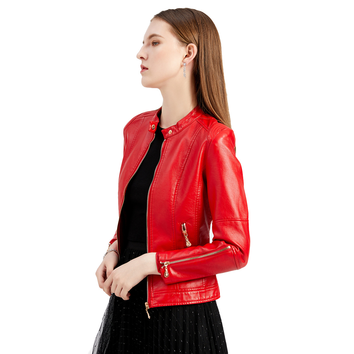 Veste cuir femme en PU - Ref 3447592 Image 5