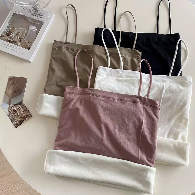 保暖背心女加厚加绒吊带棉紧身内穿内搭学生防寒打底冬季内衣秋冬