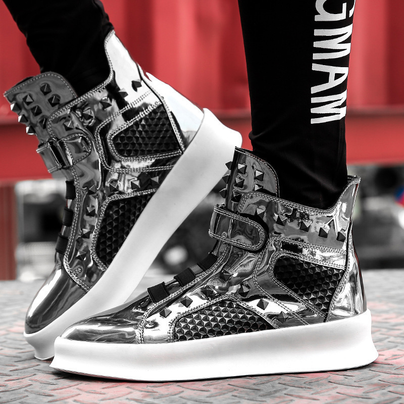 Autumn and winter new Sports Board shoes hip-hop style men's shoes The new Korean fashion shoes British rivet Mens shoes