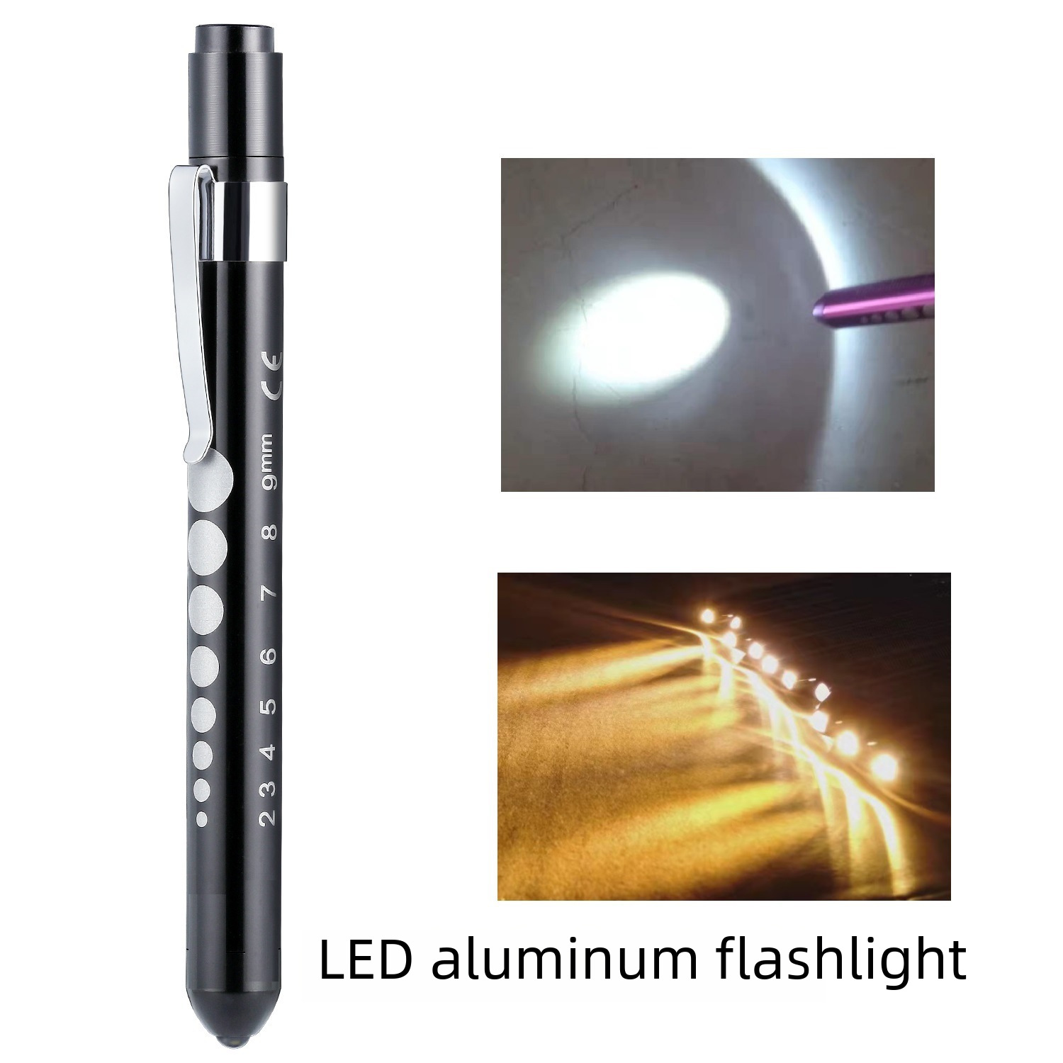 medical examination LED pen clip light, oral and throat light, outpatient clinic physical examination, pupil light, nurse rounds flashlight