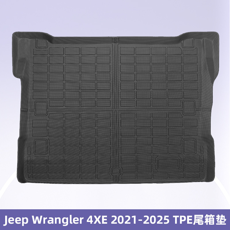 Para Jeep Wrangler 4XE 2021 - 2025 3D todo el tiempo TPE almohadilla de pie cojín de colateral