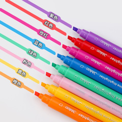 Factory wholesale outline pen DIY handbook flower-shaped double-ended curve pen student graffiti key mark highlighter pen