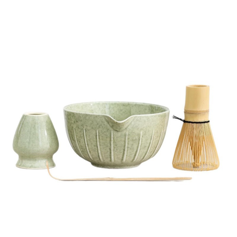 Cerámica matcha set con bocal de té matcha cepillo de té 100 - Ben-stand matcha combinación matcha herramienta de té caja de regalo