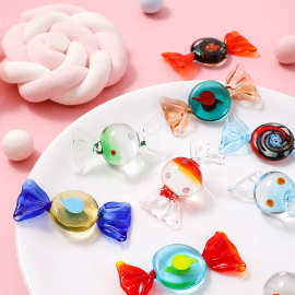 厂家定制彩色糖果玻璃工艺品小摆件创意家居办公桌面小摆饰装饰品