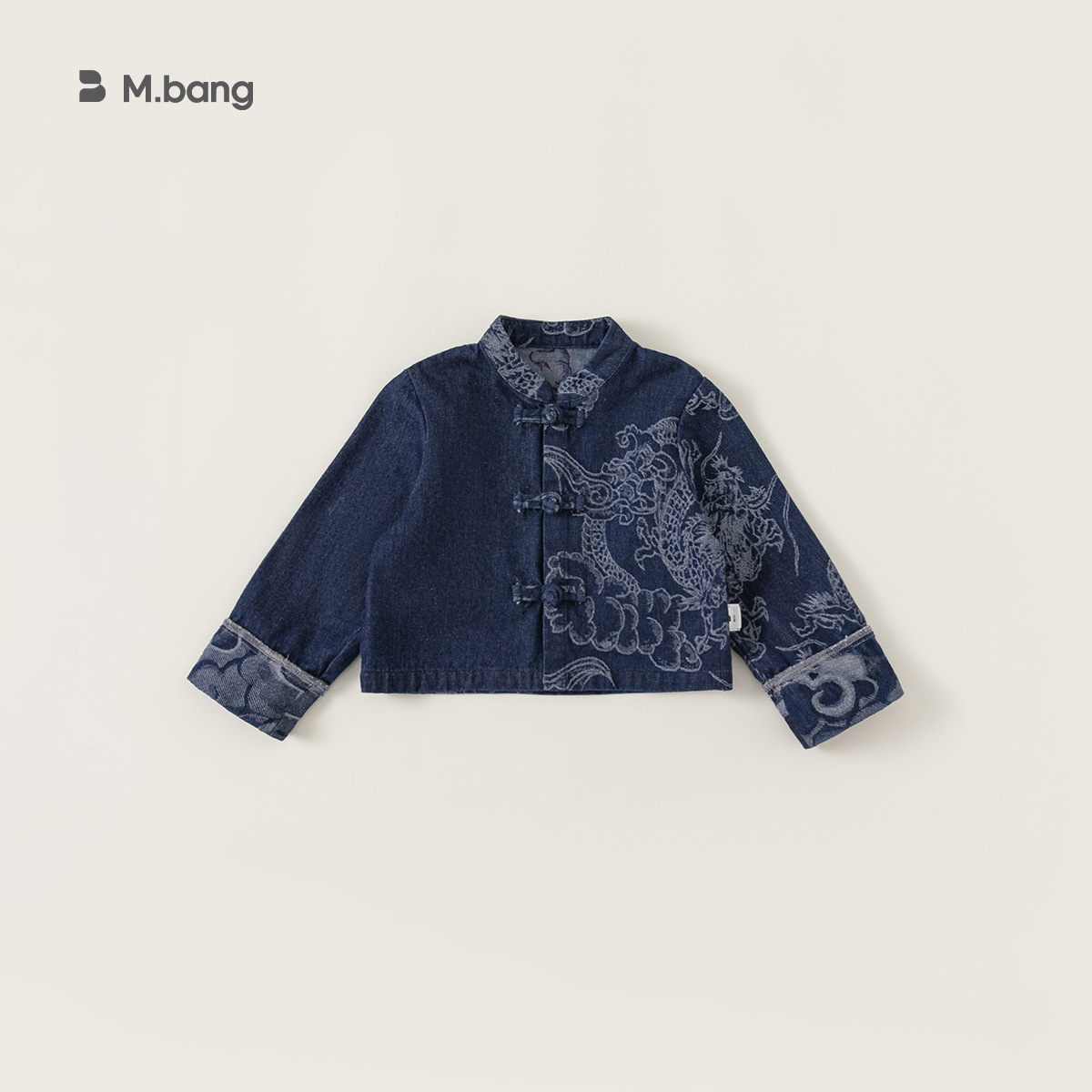 Youbao ropa para niños chaqueta para niños de estilo chino primavera para niños patrón de dragón chaqueta de mezclilla para niños chinos ropa para niños de Huzhou