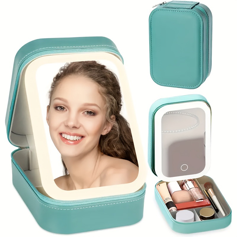 Portable Makeup Box Pink Portable Travel Makeup Mirror Box