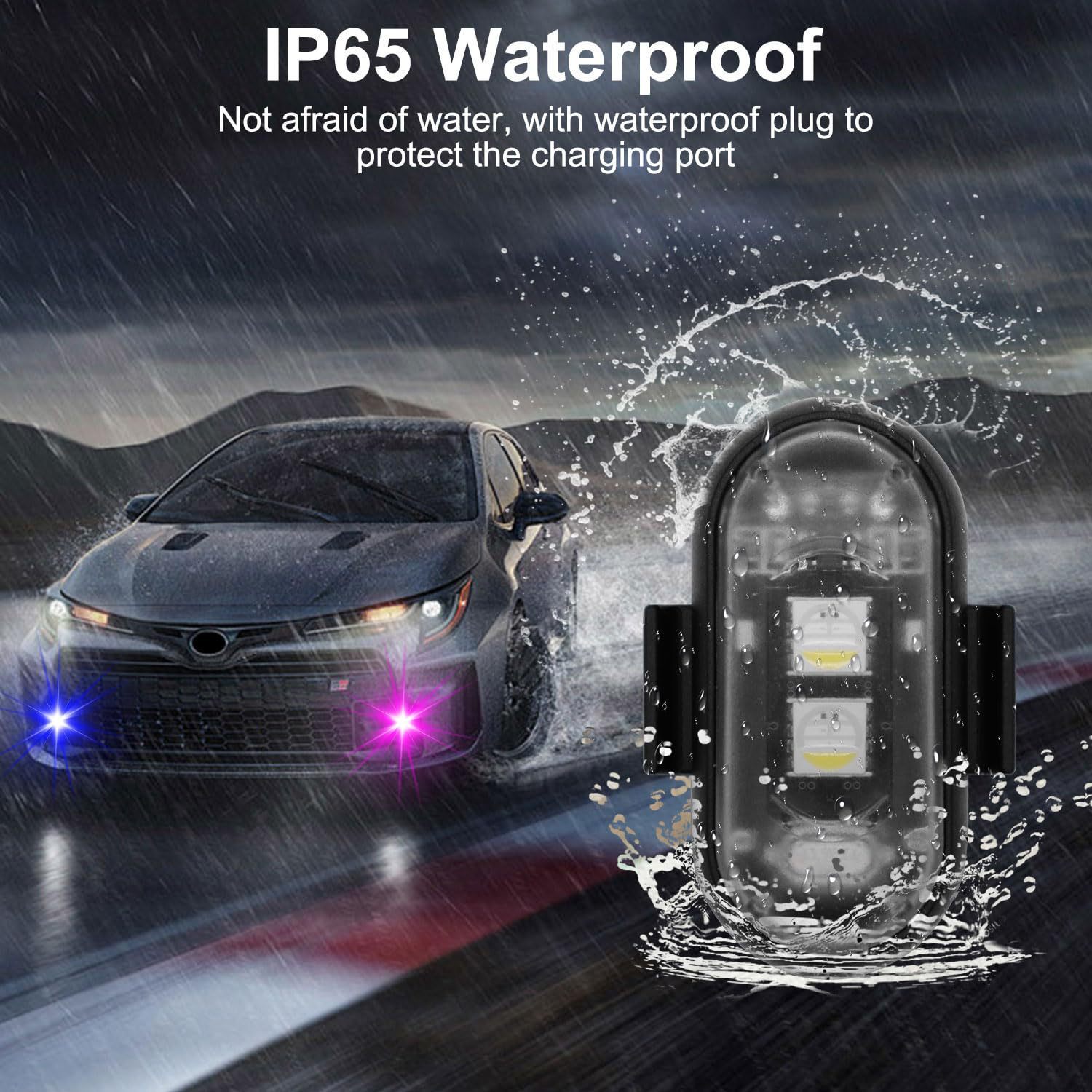 Cross-Border Wireless Remote Control Aircraft Lights, Universal Eight-Color Flashing Warning Lights for Automobiles and Motorcycles, Drone Pilot Lights