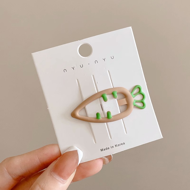 Pinza para el cabello de dopamina sin costuras de color caramelo clip lateral femenino flequillo clip para el cabello roto tocado clip de pico de pato y2k horquilla de una palabra